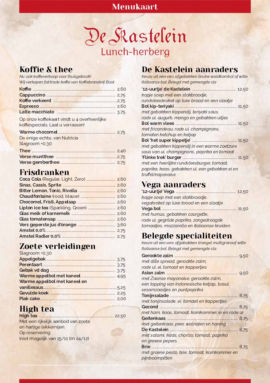 Menukaart januari 2021 voorzijde