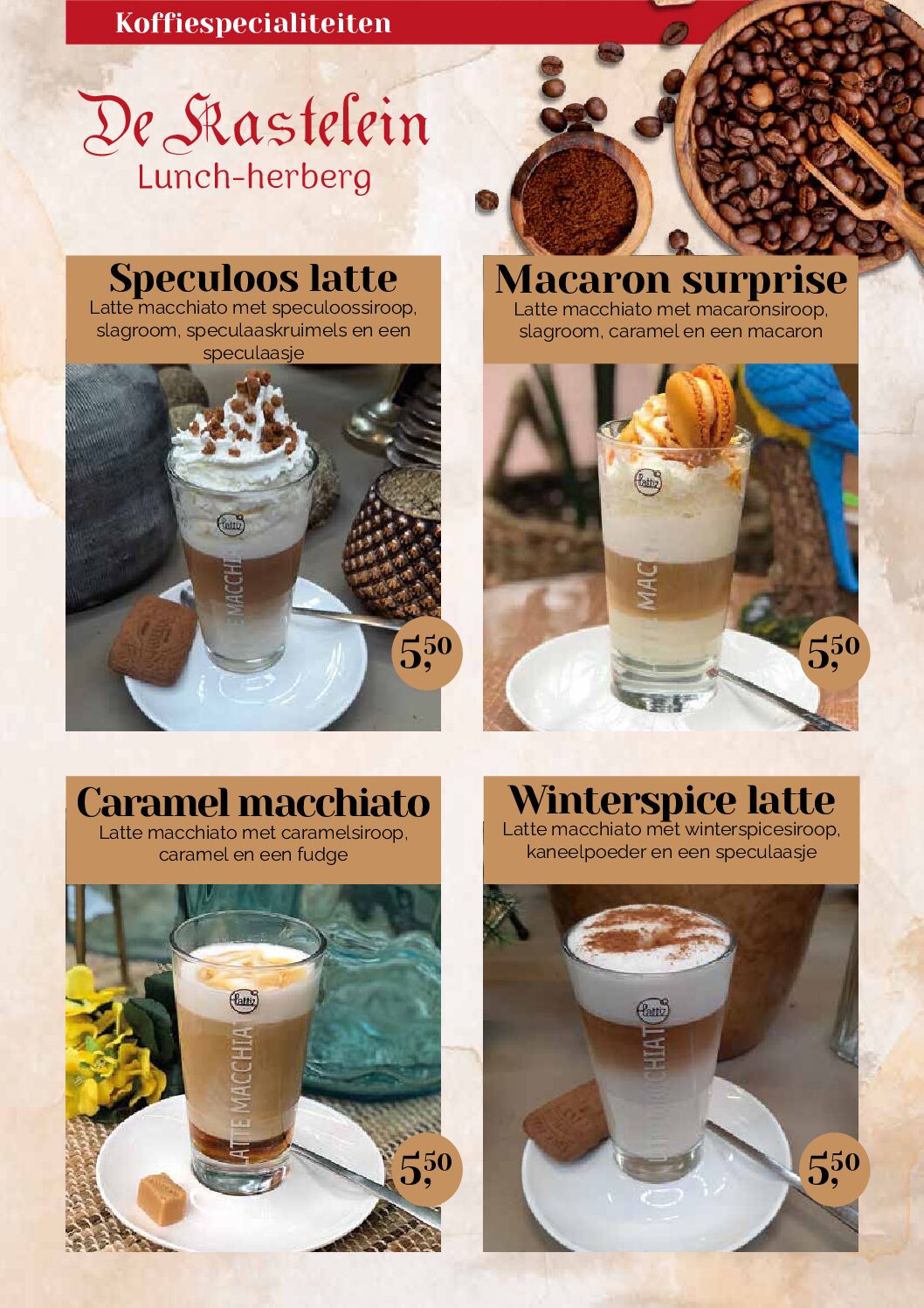 Koffiespecialiteiten voorzijde