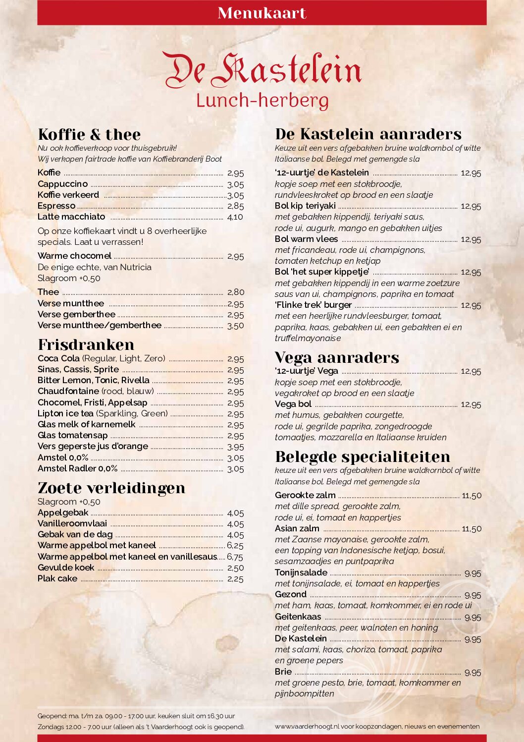 Menukaart OKTOBER 2023 voorzijde